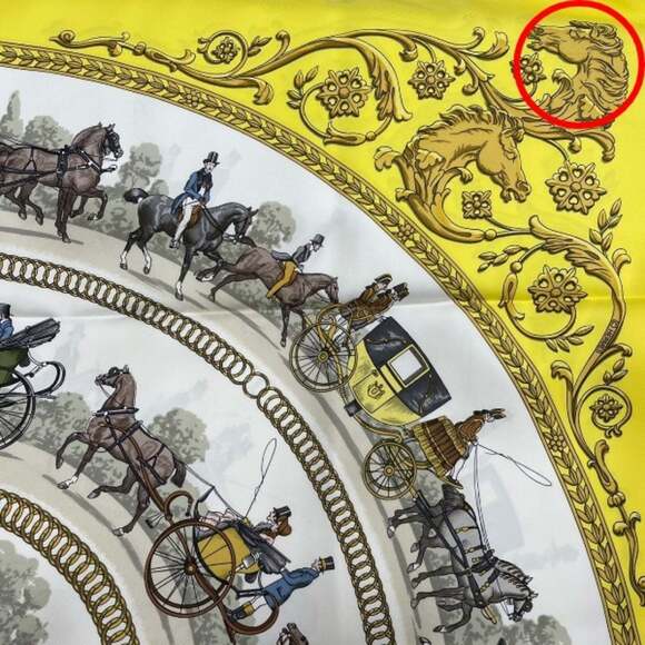 HERMES Authentic Yellow Scarf - Picture 8 of 13